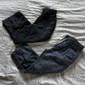 Black and Gray Jogger Pants Set